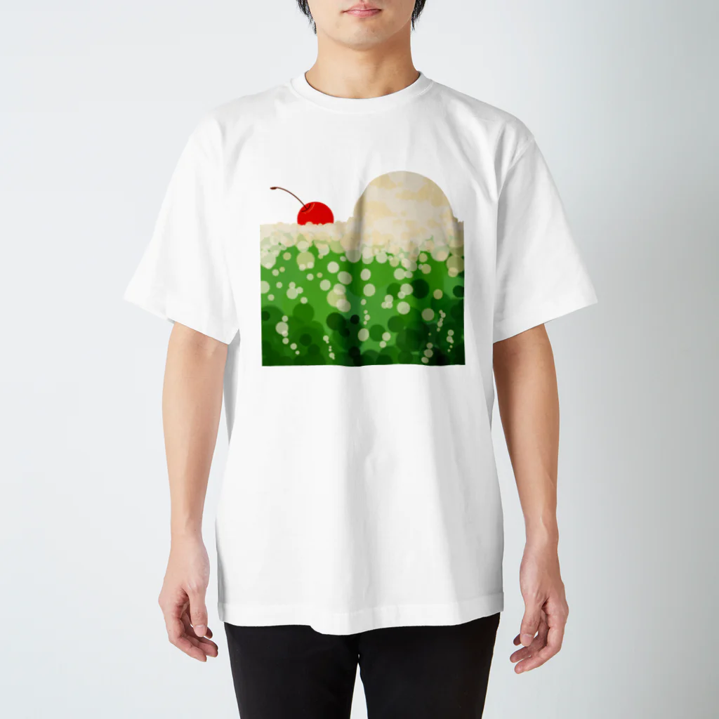 青い春のクリームソーダに溺れる スタンダードTシャツ