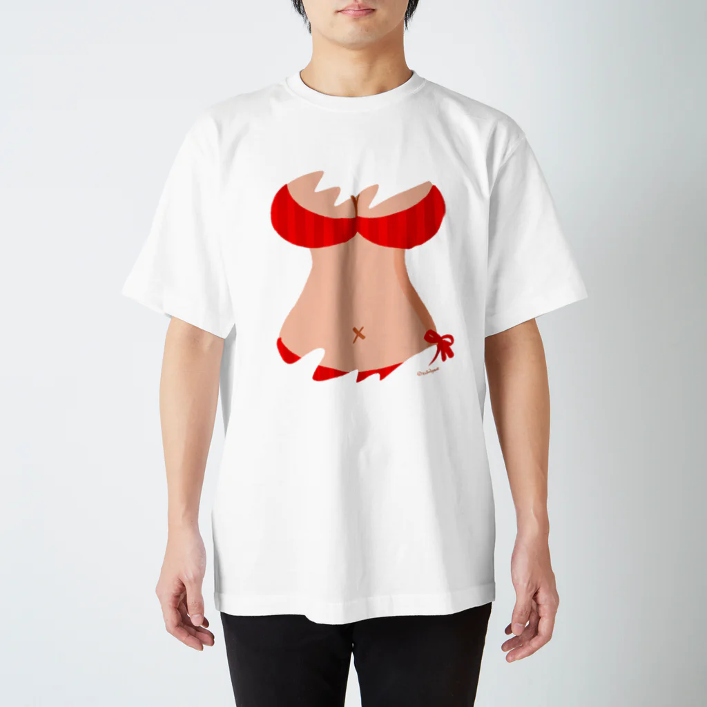 りおたのおっぱいTシャツ(RED) スタンダードTシャツ