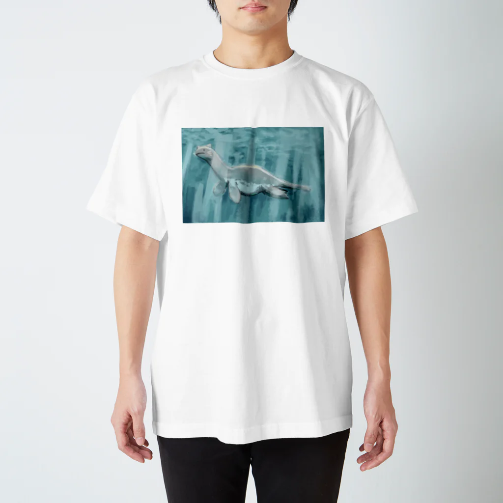 華氏-20°の猫耳恐竜 スタンダードTシャツ