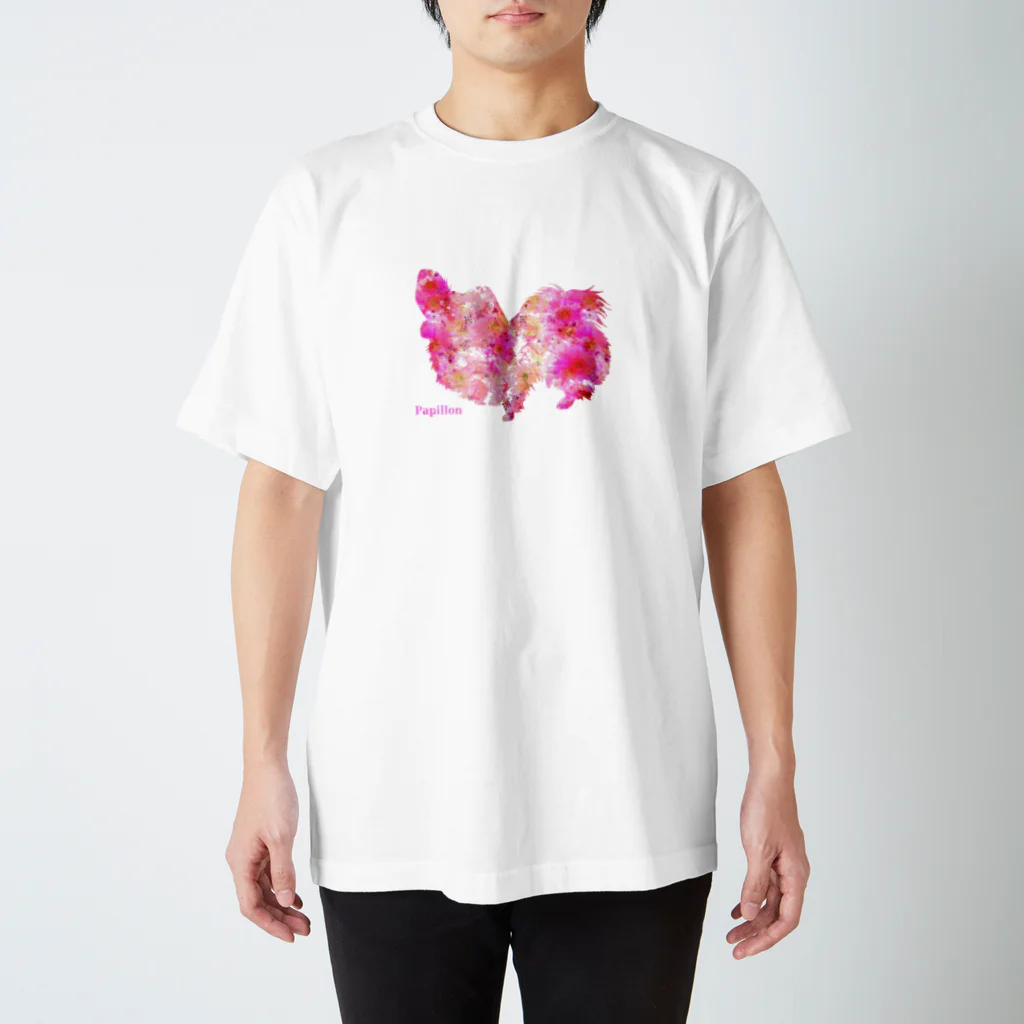 Mofrismの花柄パピヨン Regular Fit T-Shirt