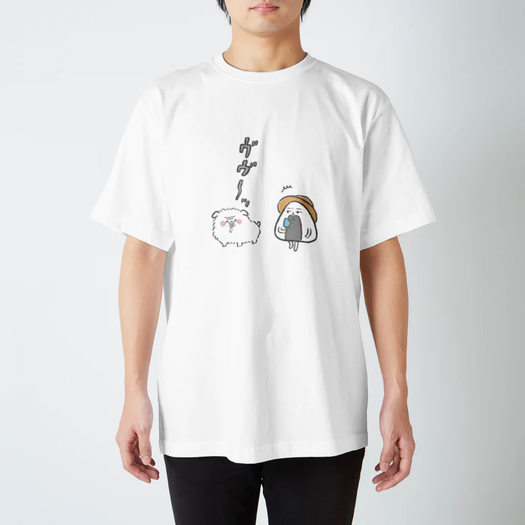 おはぎ＆旦那の威嚇されるおっにぎりくん Tシャツ スタンダードTシャツ