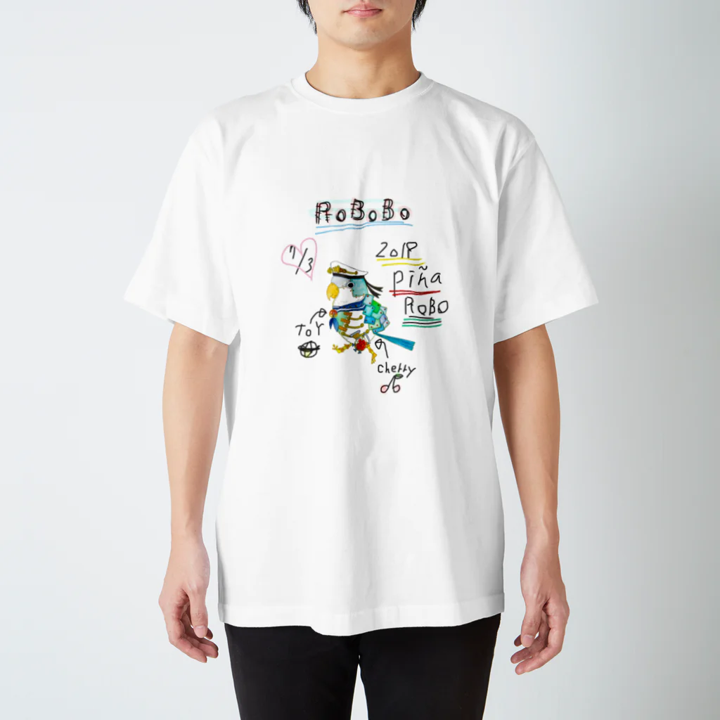 ねこぜや のROBOBO「ぴにゃロボ」 スタンダードTシャツ