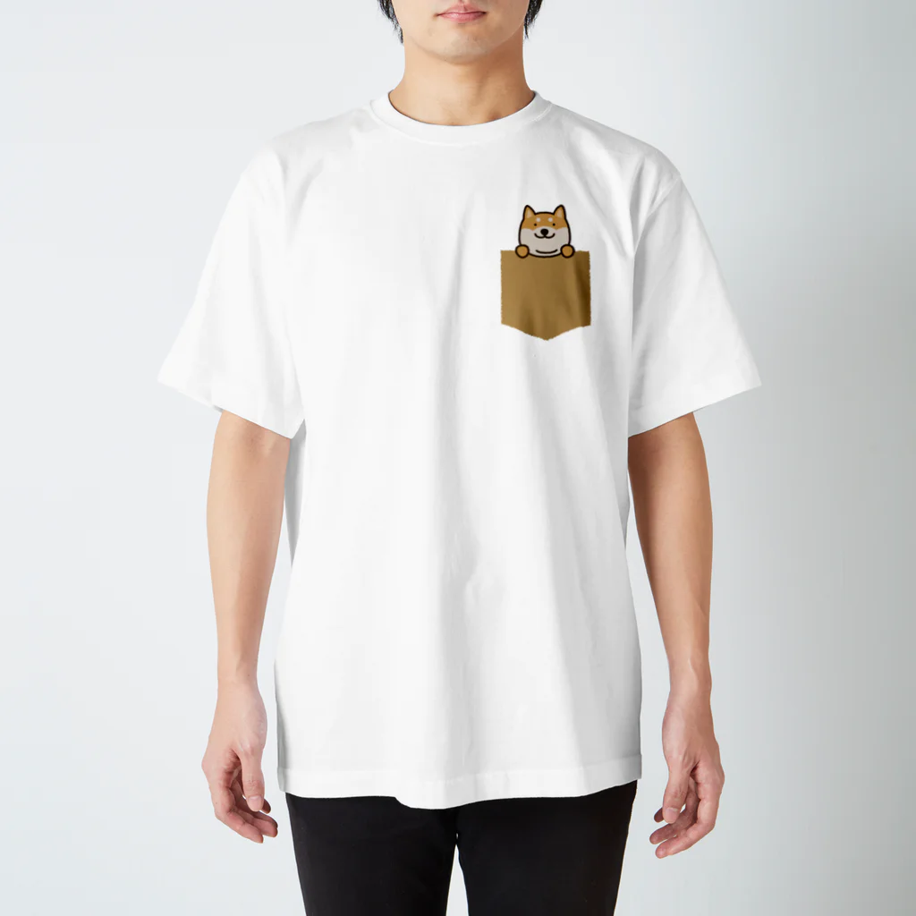 semioticaのひょっこり柴犬 Regular Fit T-Shirt