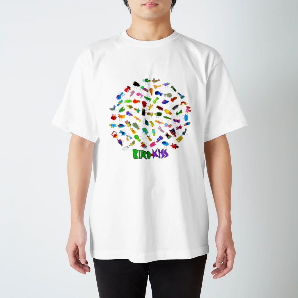 BIRD-KISSの100 BIRD・円形Tシャツ002 Regular Fit T-Shirt