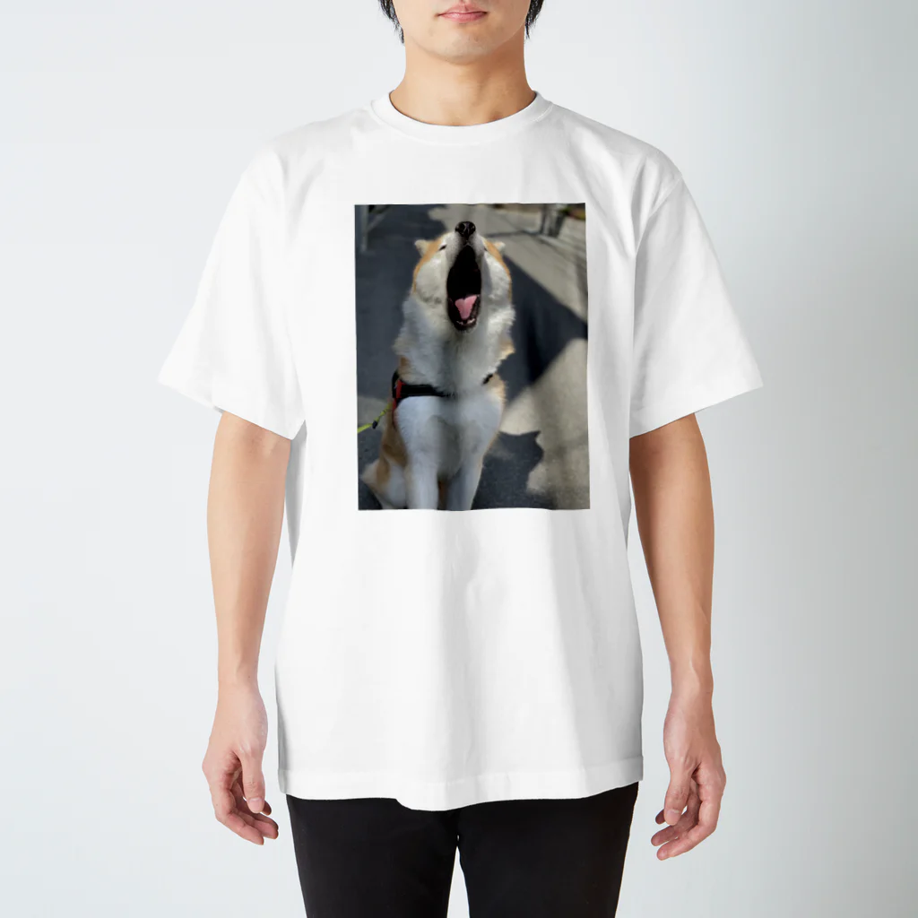 秋田犬ももと柴犬むぎの秋田犬ももくん  あくびver Regular Fit T-Shirt