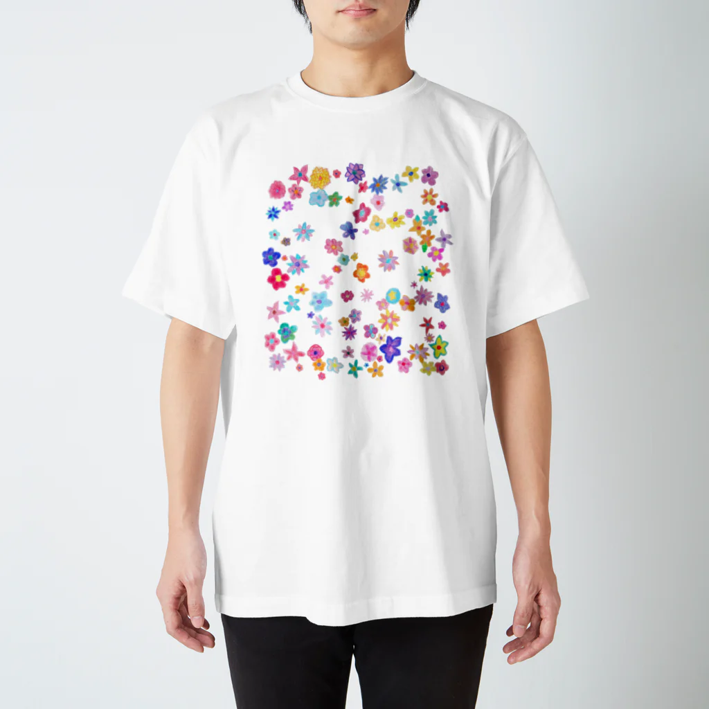 KOTCHIの次女モッちゃんの花柄 スタンダードTシャツ