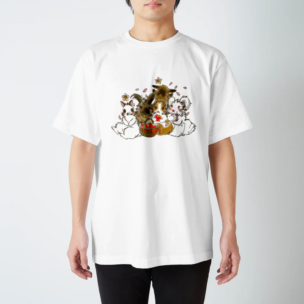 アトリエねぎやまのお花見 Regular Fit T-Shirt