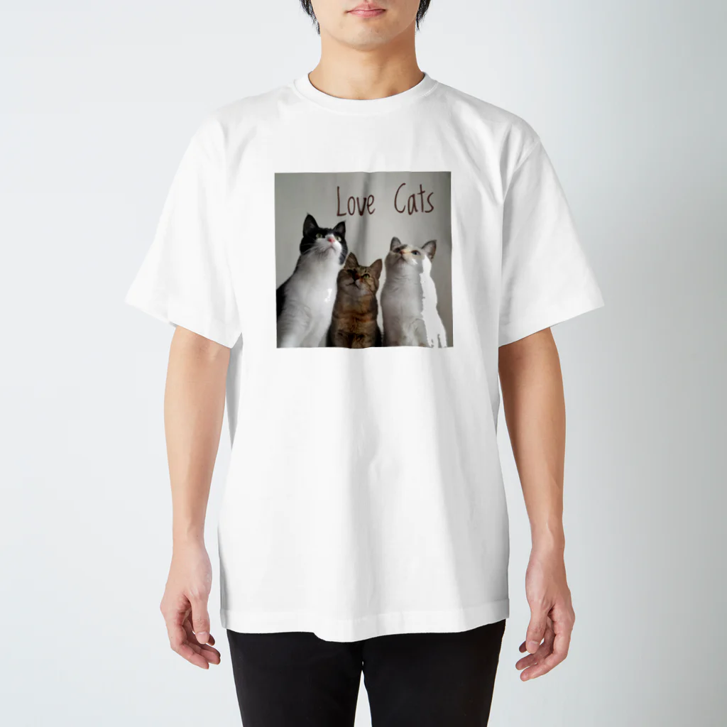 モコネコSHOPのLove Cats ② Regular Fit T-Shirt