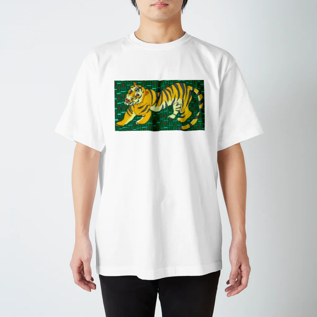 shimizusanpoの包茎タイガーたかしウーソー図。 スタンダードTシャツ