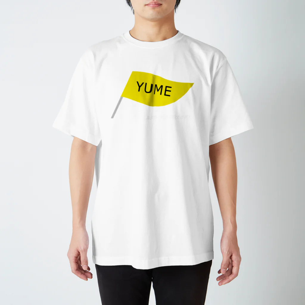 too muchの人間用の旗ひらひら白プリント Regular Fit T-Shirt