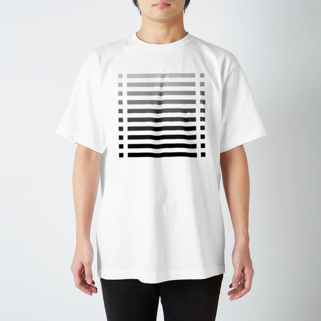 cooLunaのcolor bar - monochrome - スタンダードTシャツ