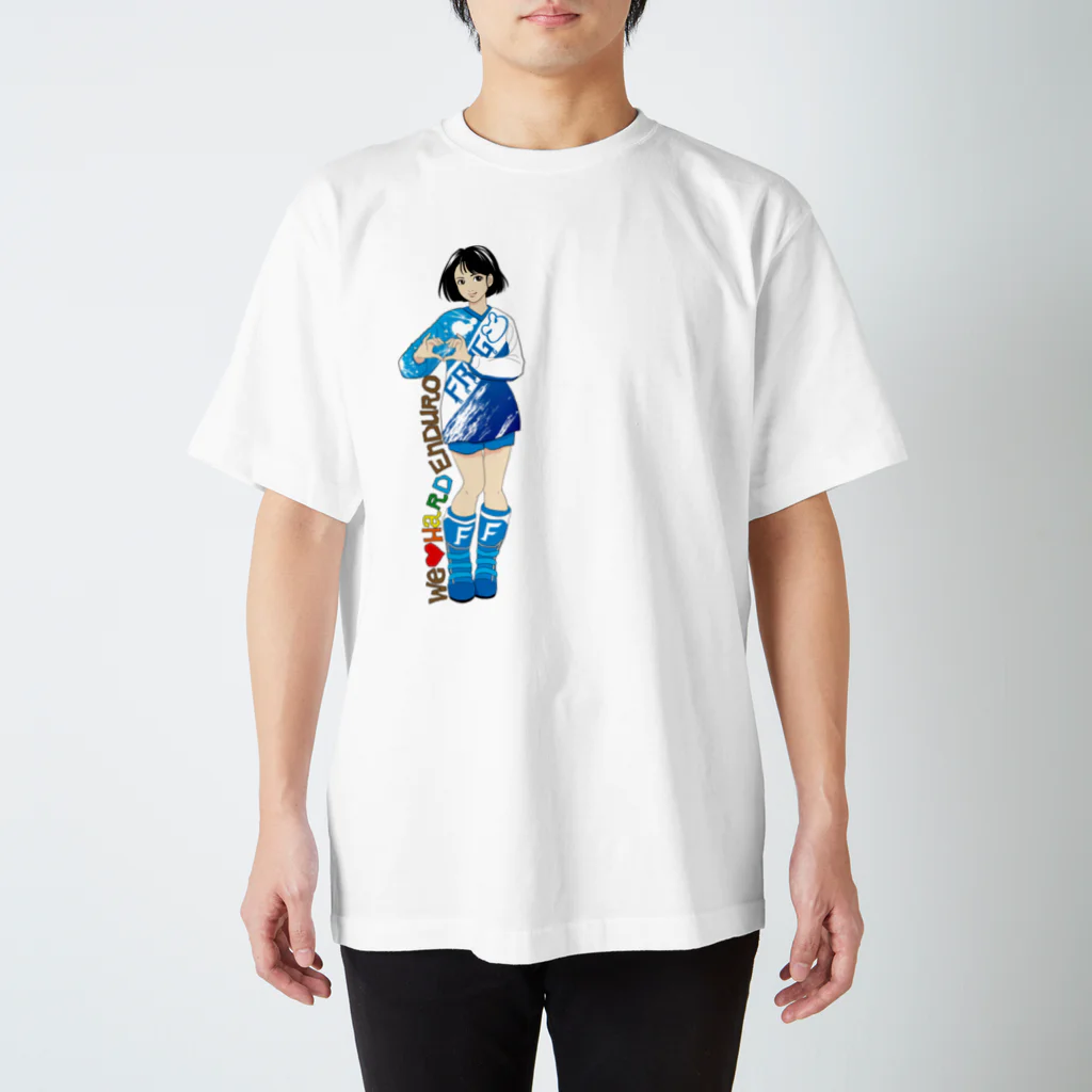 ゲロいＴシャツ屋さんのHARD ENDURO GIRL/BLUE Regular Fit T-Shirt