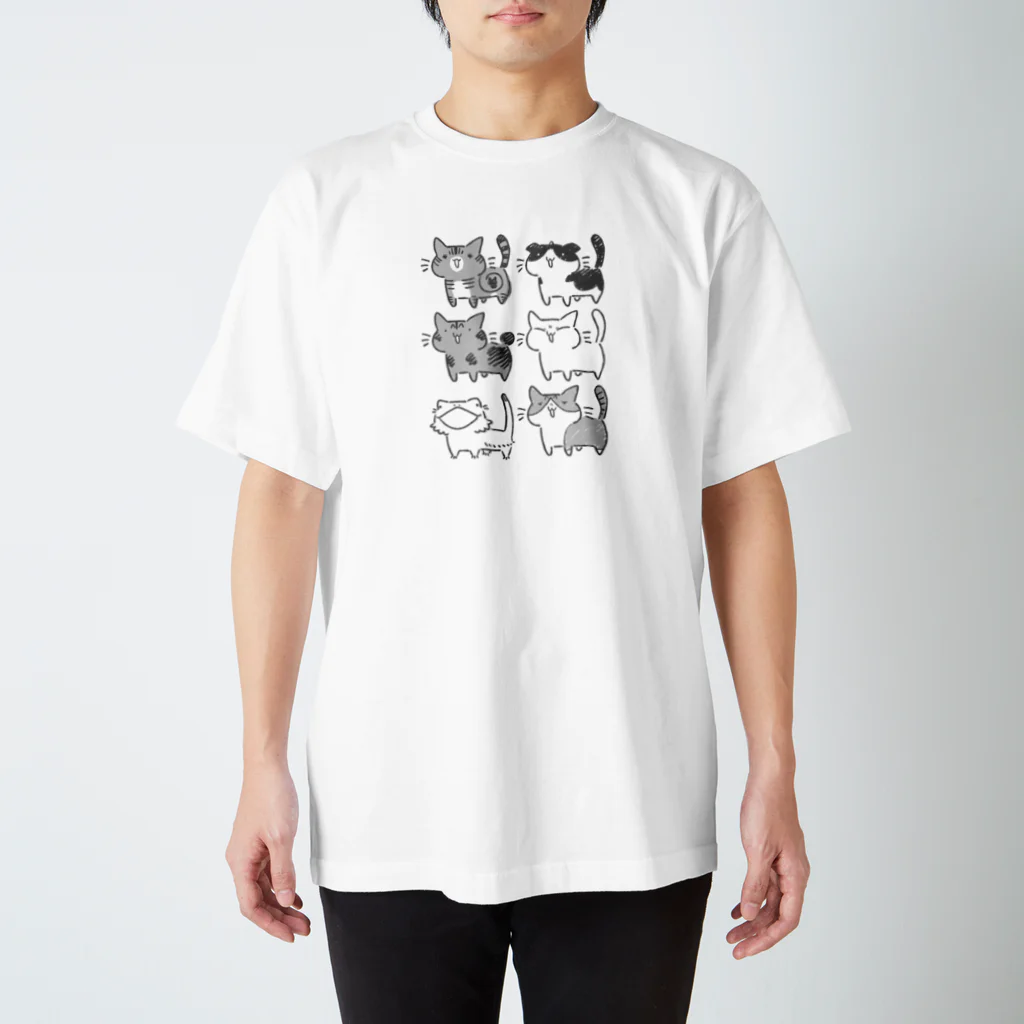 おとんのねこちゃん　うちねこ+トカゲ Regular Fit T-Shirt