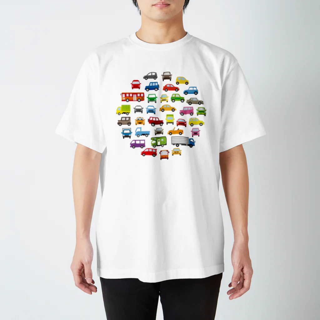 かわいいデザインのグッズ屋さんの色んな車のサークルギャラリー スタンダードTシャツ