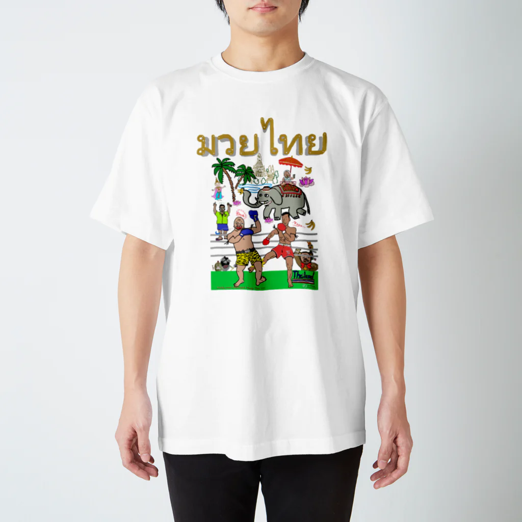 uwotomoの【ムエタイＤＸ】前プリント Regular Fit T-Shirt