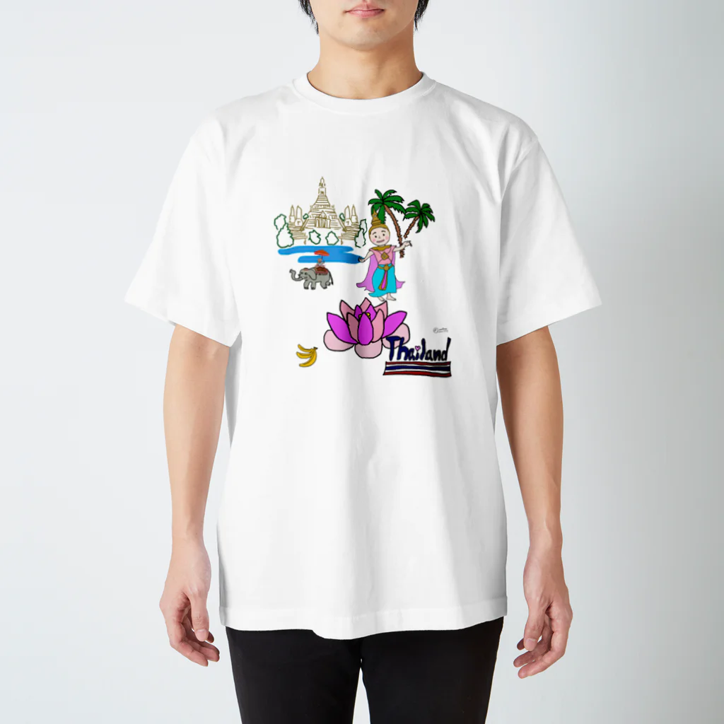 uwotomoの【THAILAND】蓮と踊り子DX スタンダードTシャツ