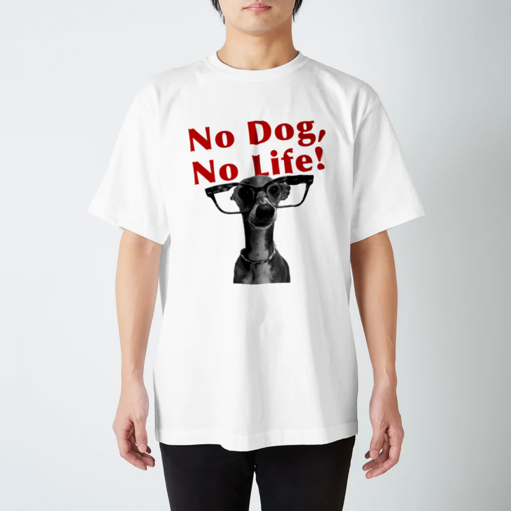 イロハのNo dog,No life! 赤 Regular Fit T-Shirt