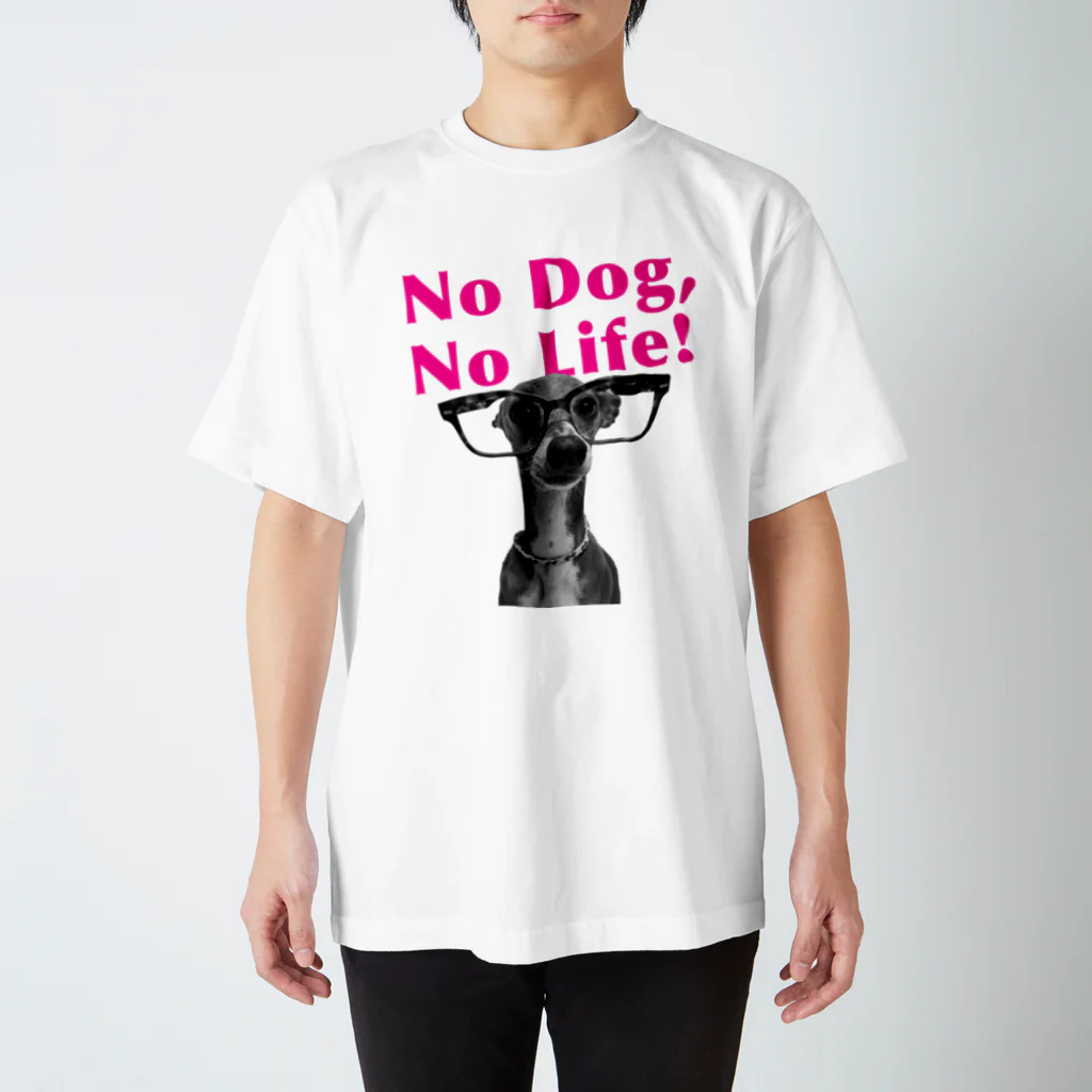 イロハのNo dog,No life! ピンク スタンダードTシャツ