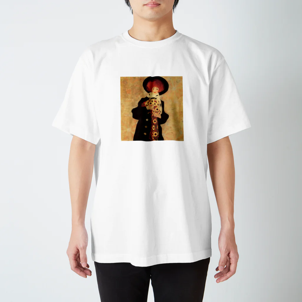 Art Baseのエゴン・シーレ / 1909 / Woman with Black Hat / Egon Schiele Regular Fit T-Shirt