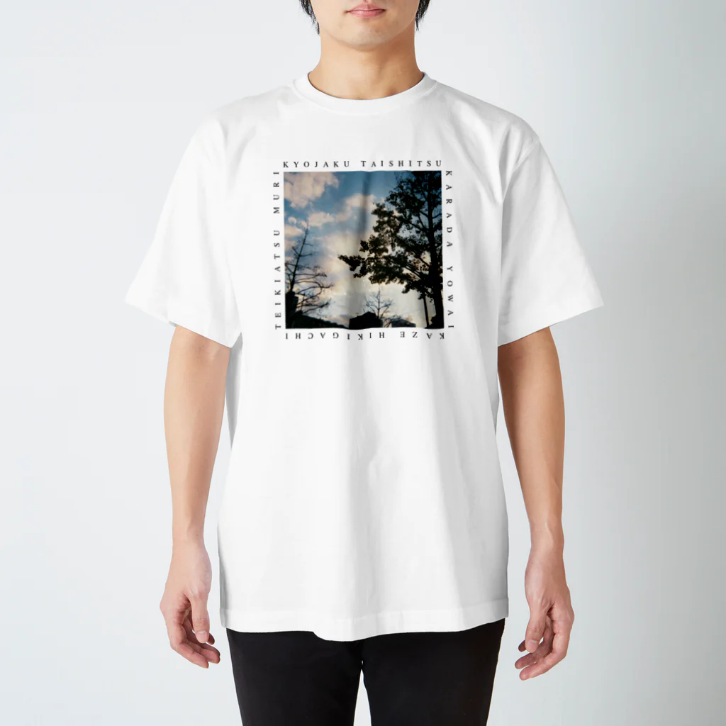 uchu no ko☆の虚弱体質（写真、白） Regular Fit T-Shirt