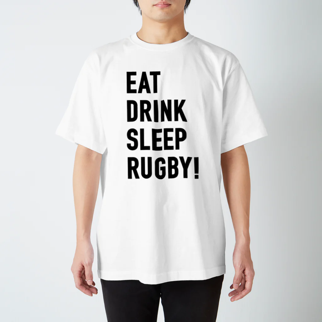 hash_designの食べて飲んで寝てラグビー！ スタンダードTシャツ