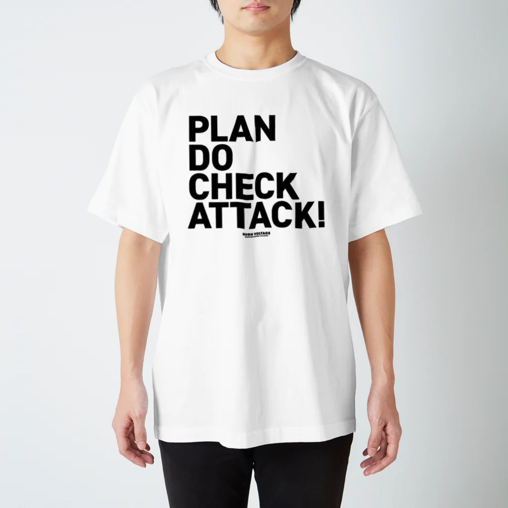 highvoltagewearsのPDCA 白 スタンダードTシャツ