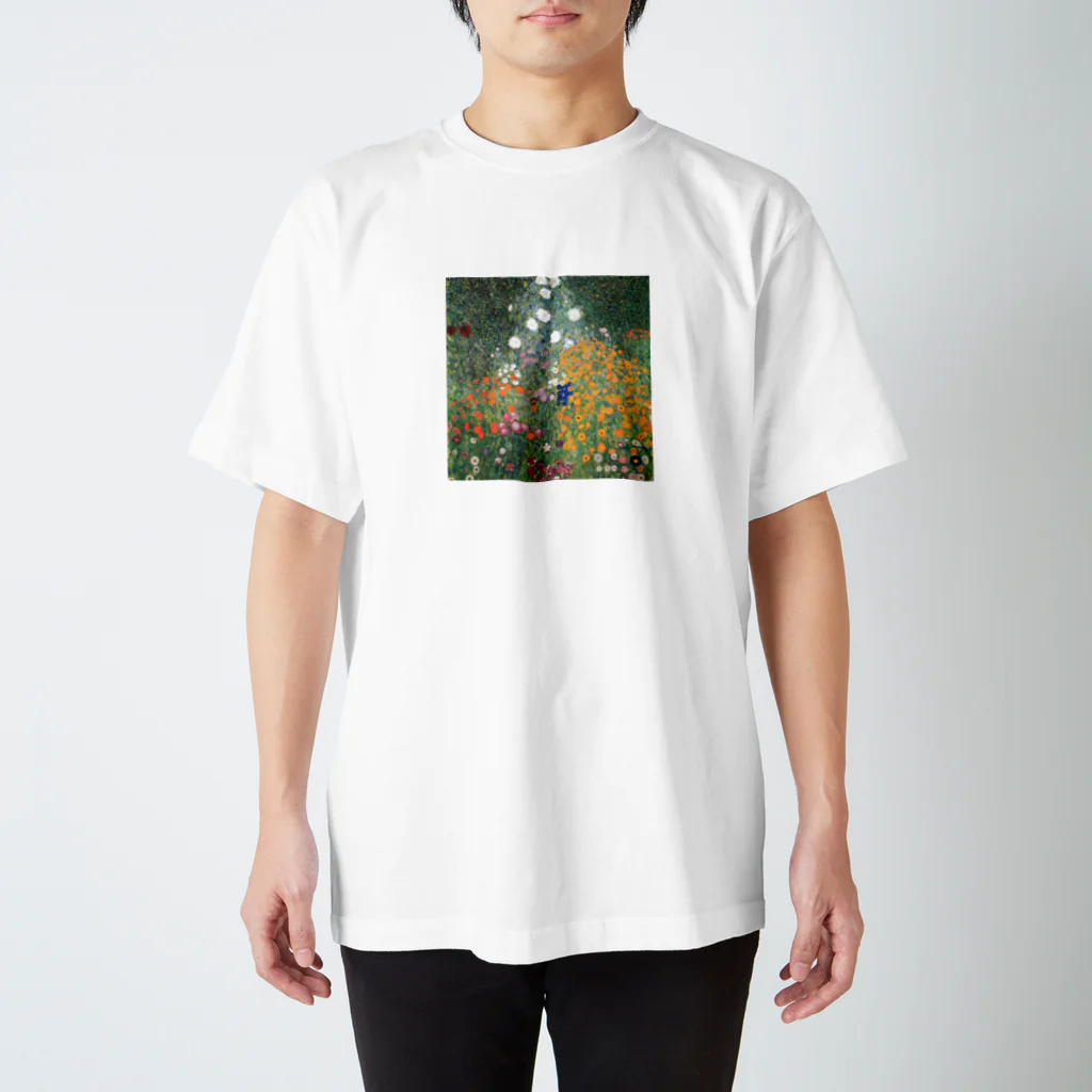 Art Baseのグスタフ・クリムト / 1907 /Flower Garden / Gustav Klimt Regular Fit T-Shirt