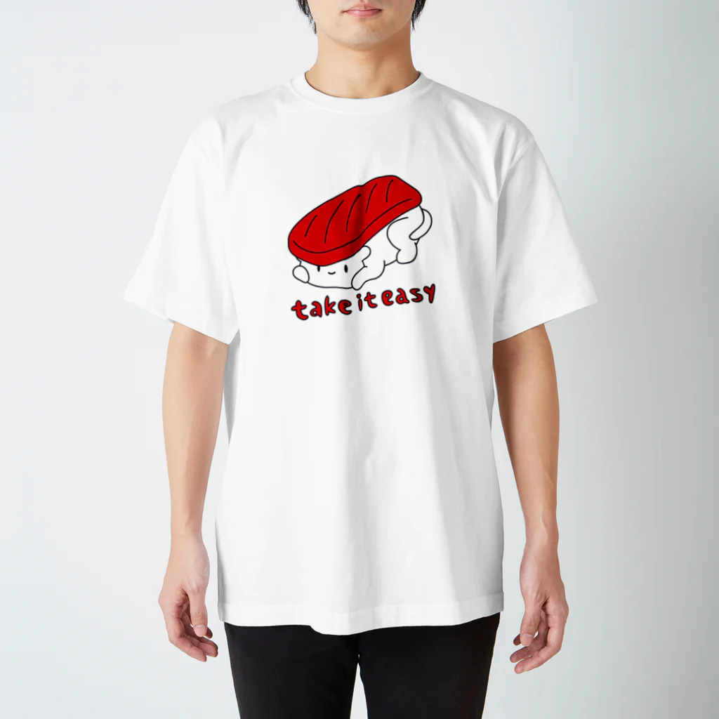 ガモさんのすしねこ take it easy スタンダードTシャツ