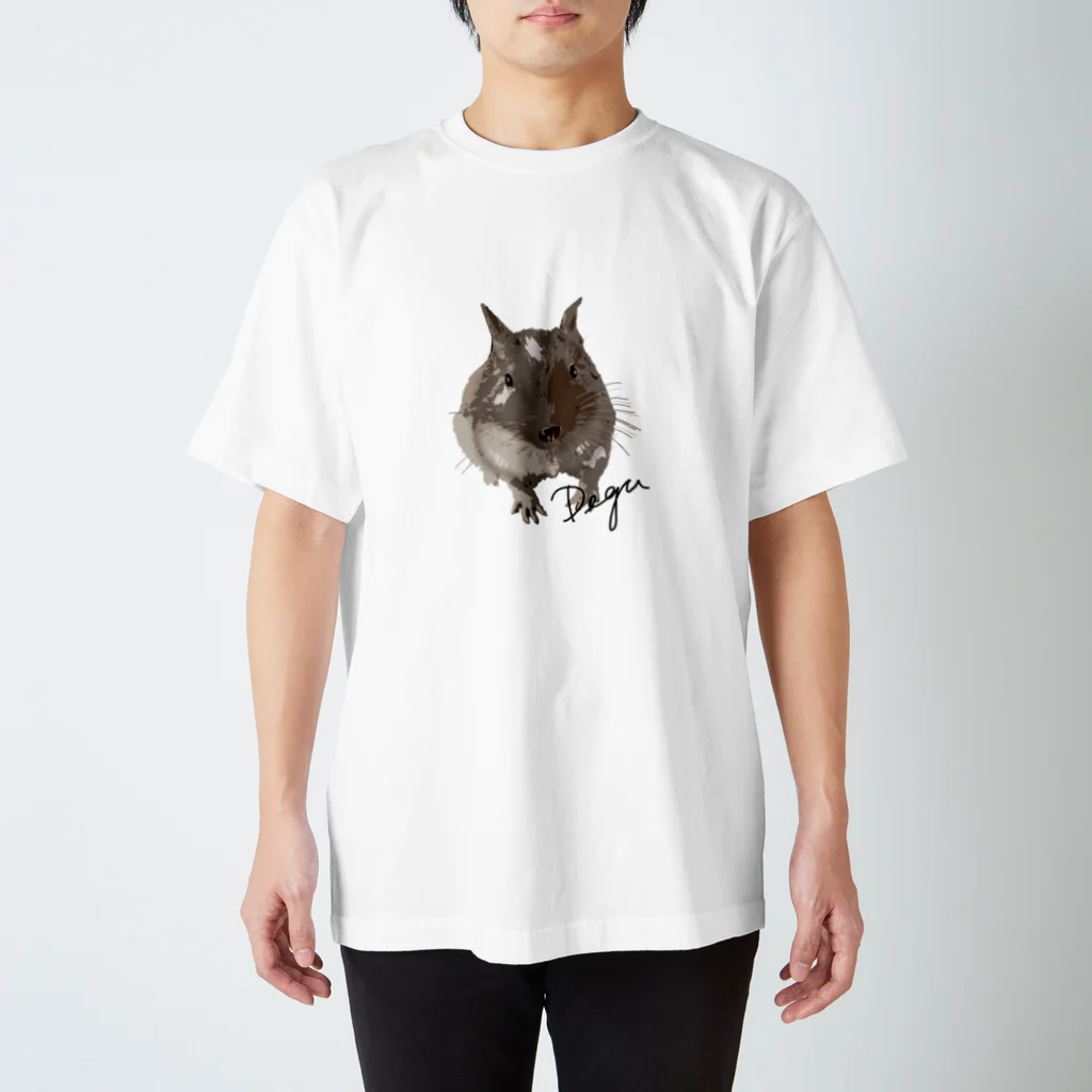 kanako-mikanのデグーのチョビ Regular Fit T-Shirt