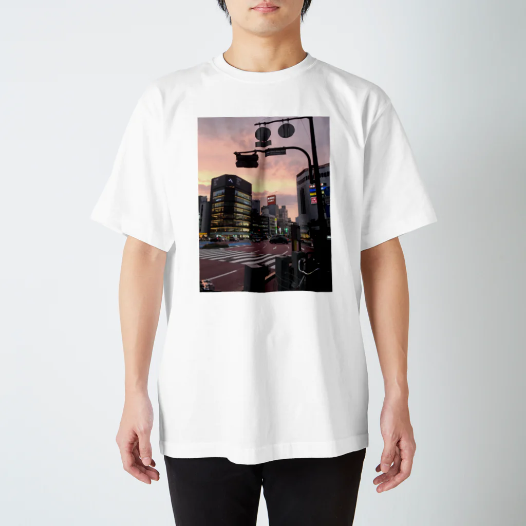 IO-DESIGNの福岡市 天神の交差点 Regular Fit T-Shirt