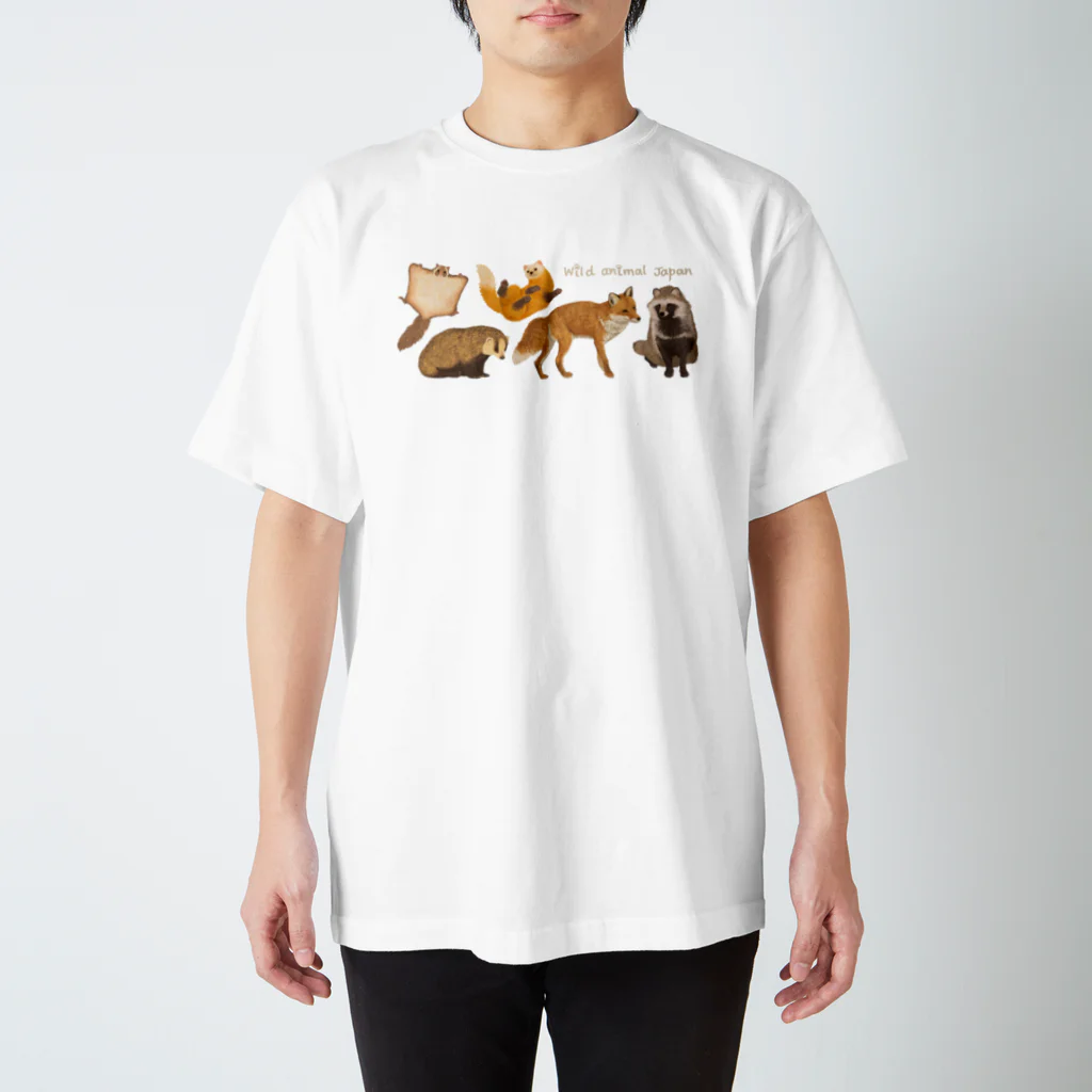 ちなきのこのWild animal japan スタンダードTシャツ