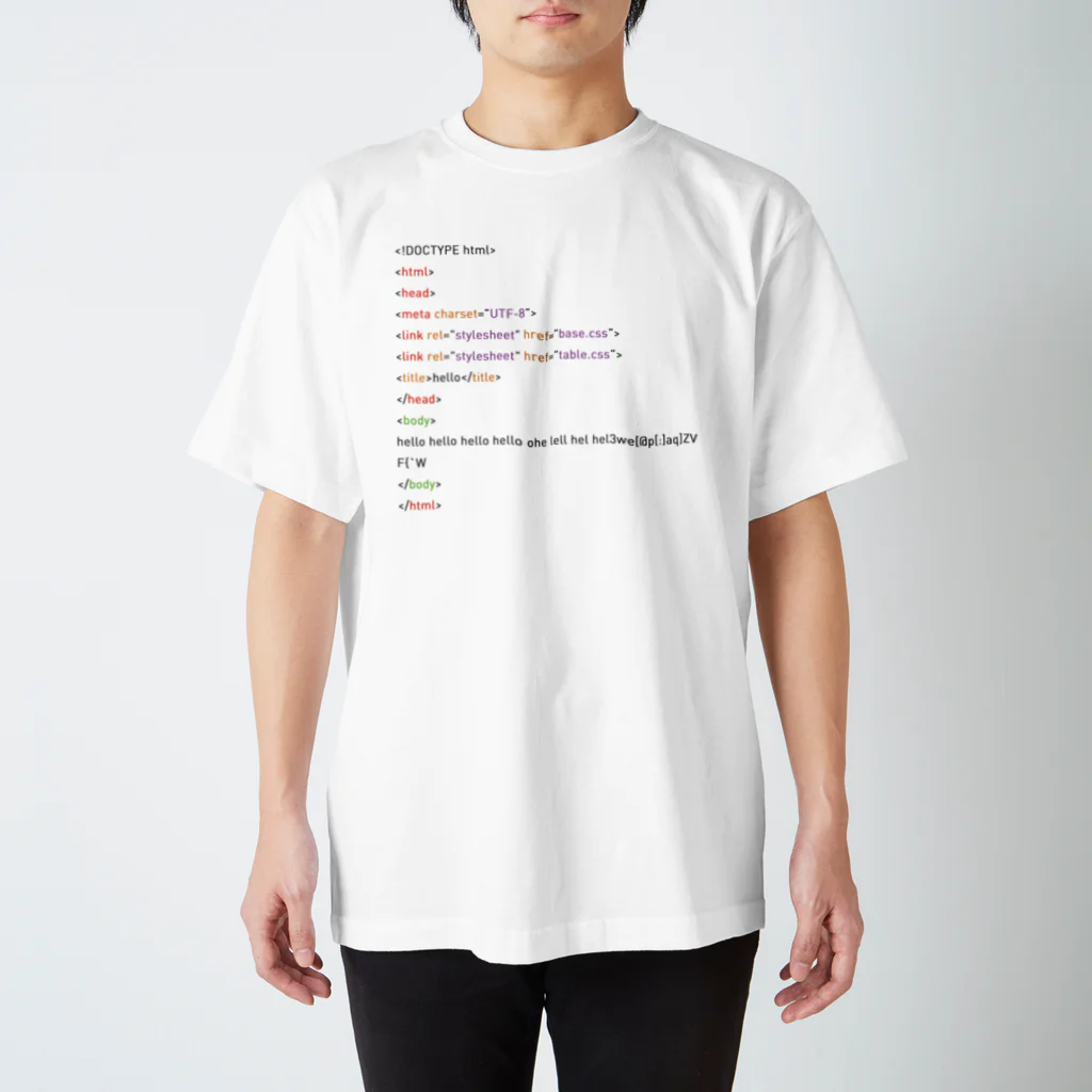 denahahahahaのhtml Regular Fit T-Shirt