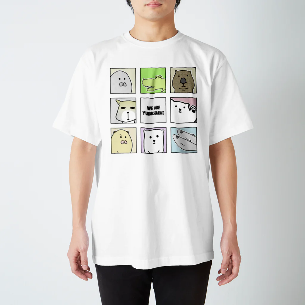 ぺちぺち工房 Pechi Pechi Atelierのゆるきゃらズ 大集合ver. スタンダードTシャツ