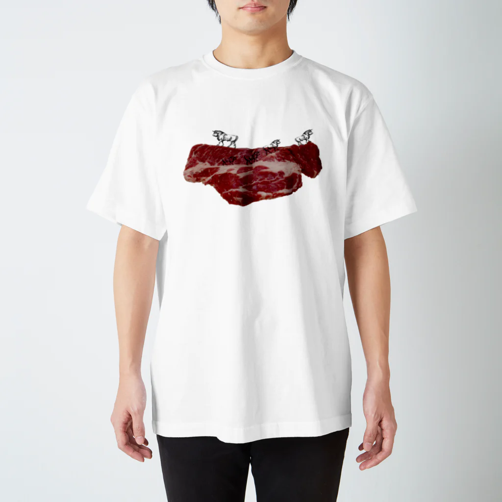 tottoの肉食／ビーフ×牛さん Regular Fit T-Shirt