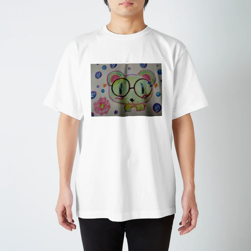 絵描きのまゆんのデザインのメガネクマ スタンダードTシャツ