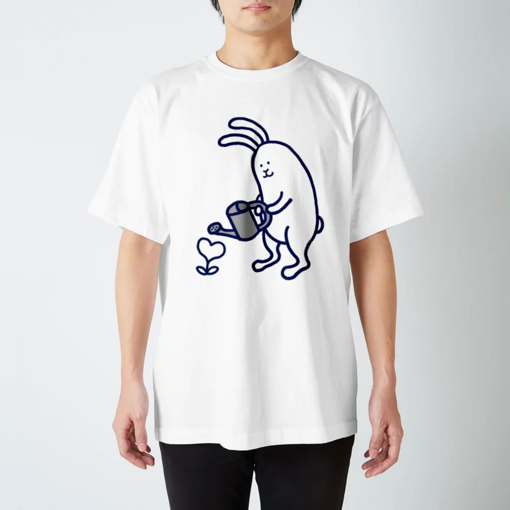 usamiyosioのうさみよしお「ココロに水まき」 スタンダードTシャツ