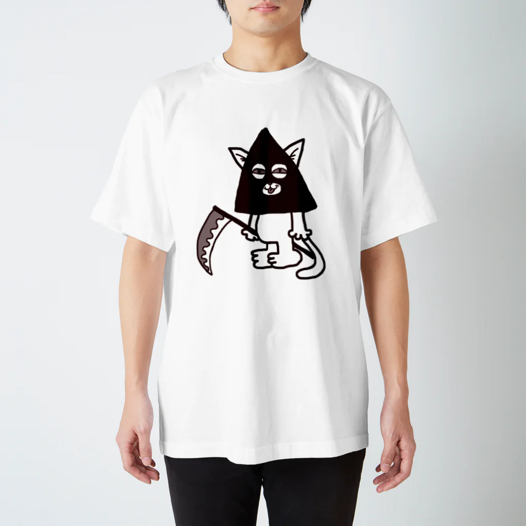 ぶてぃっく はくちのしけいしっこうねこ スタンダードTシャツ