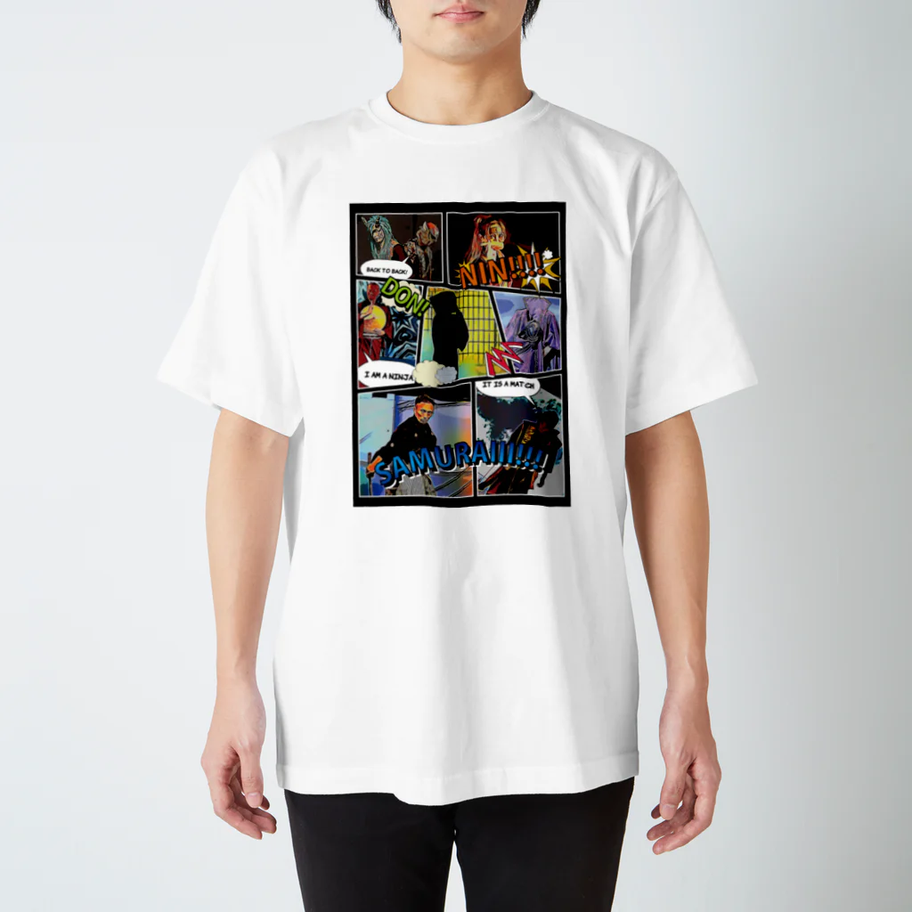 SAKURA WING LLC.のSAKURA WING 忍者陽炎アメコミver.1 スタンダードTシャツ