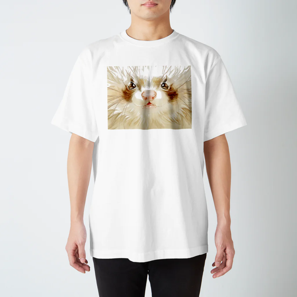 いちごだわし🐹のヘビメタアンゴラちゃん♪ スタンダードTシャツ