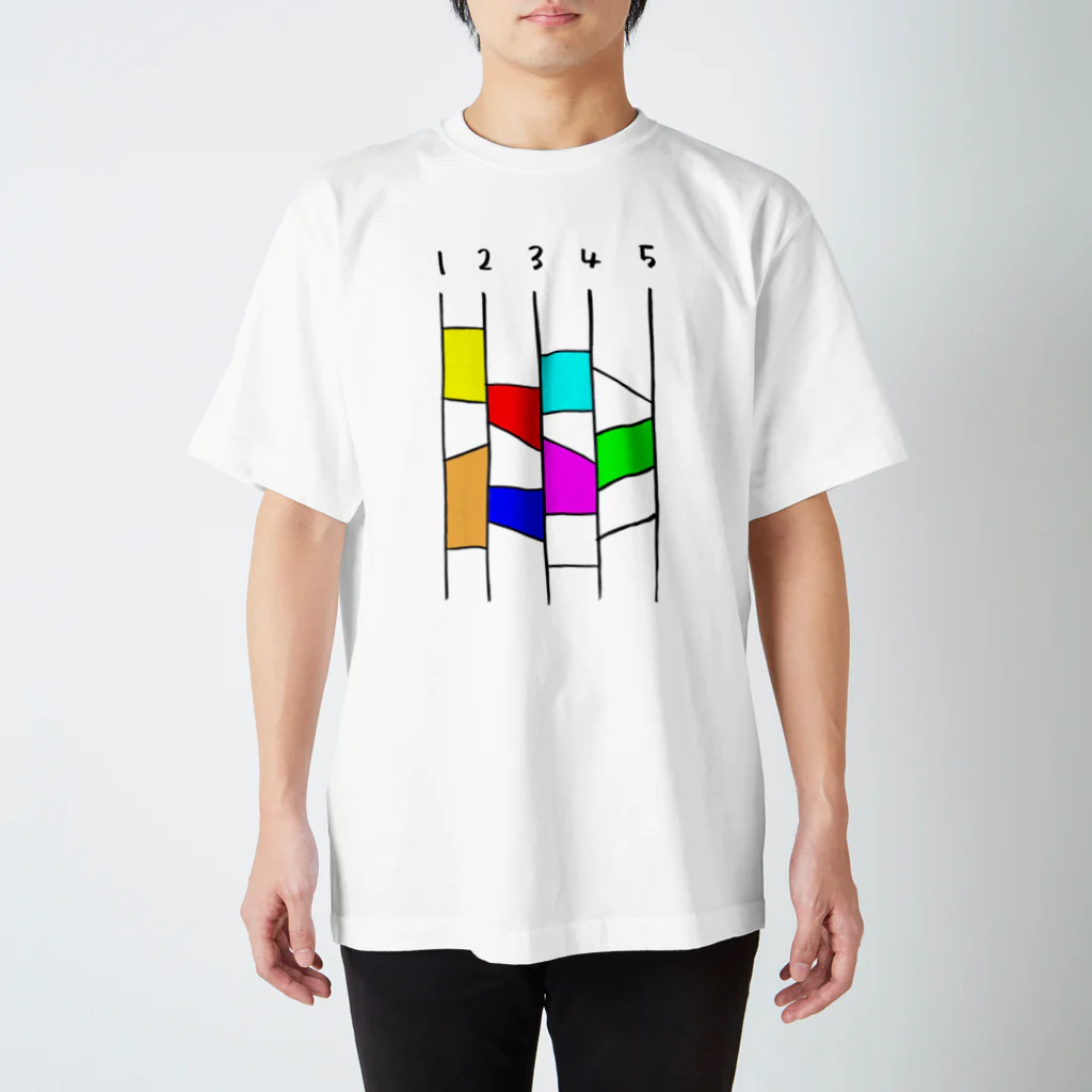 suzutのカラフルあみだ スタンダードTシャツ