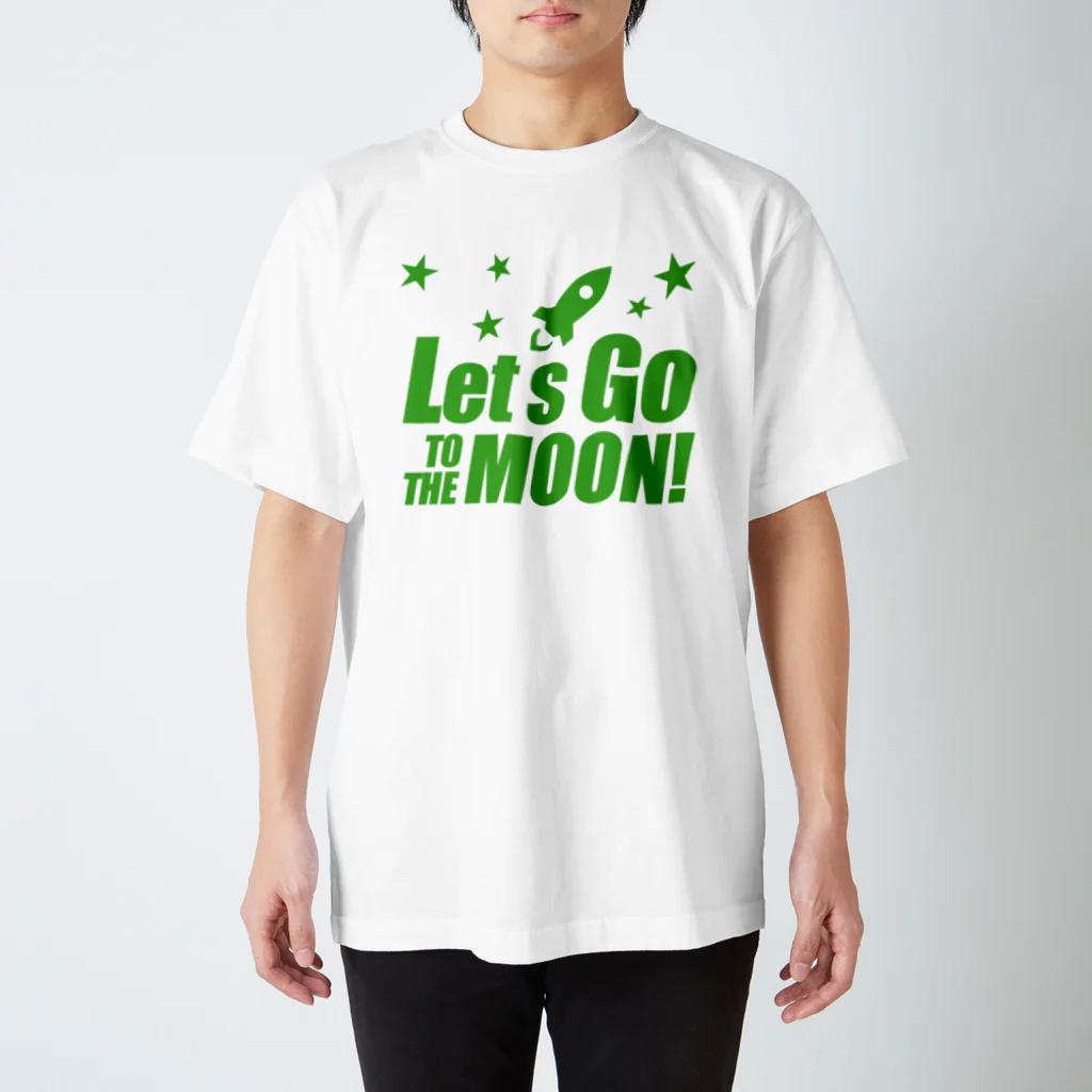 【仮想通貨】ADKグッズ専門店 のLet's go to the moon! スタンダードTシャツ