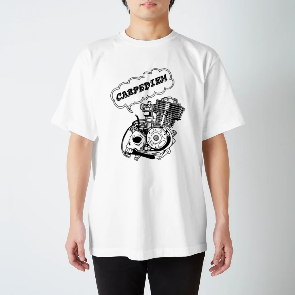 CARPE DIEMのドクロエンジン スタンダードTシャツ