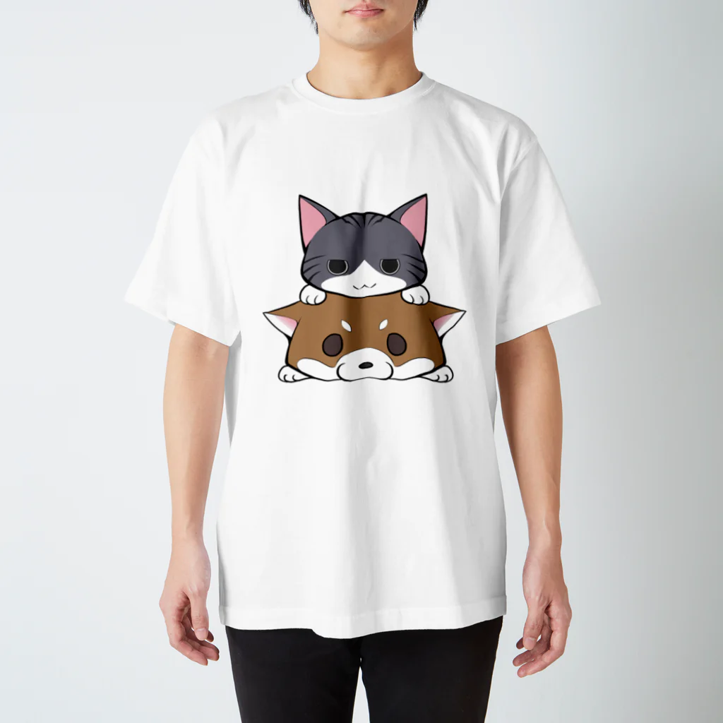 スナネコシンドバッド SUZURIキャラバンのしばねこ（胡麻柴） スタンダードTシャツ