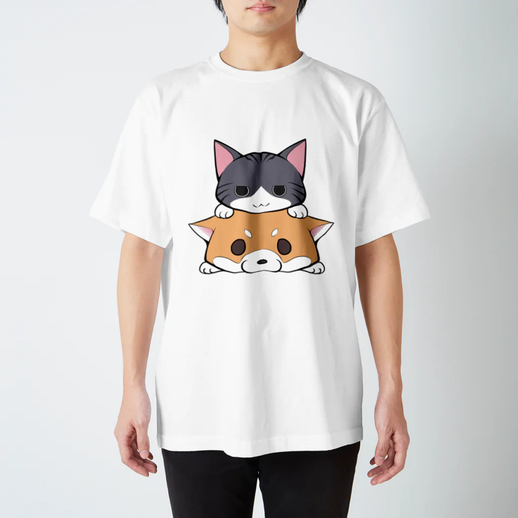 スナネコシンドバッド SUZURIキャラバンのしばねこ スタンダードTシャツ