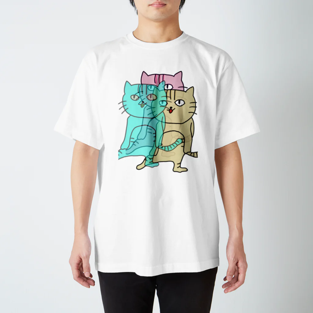 Sizimi_Kusodasaの残像猫 スタンダードTシャツ