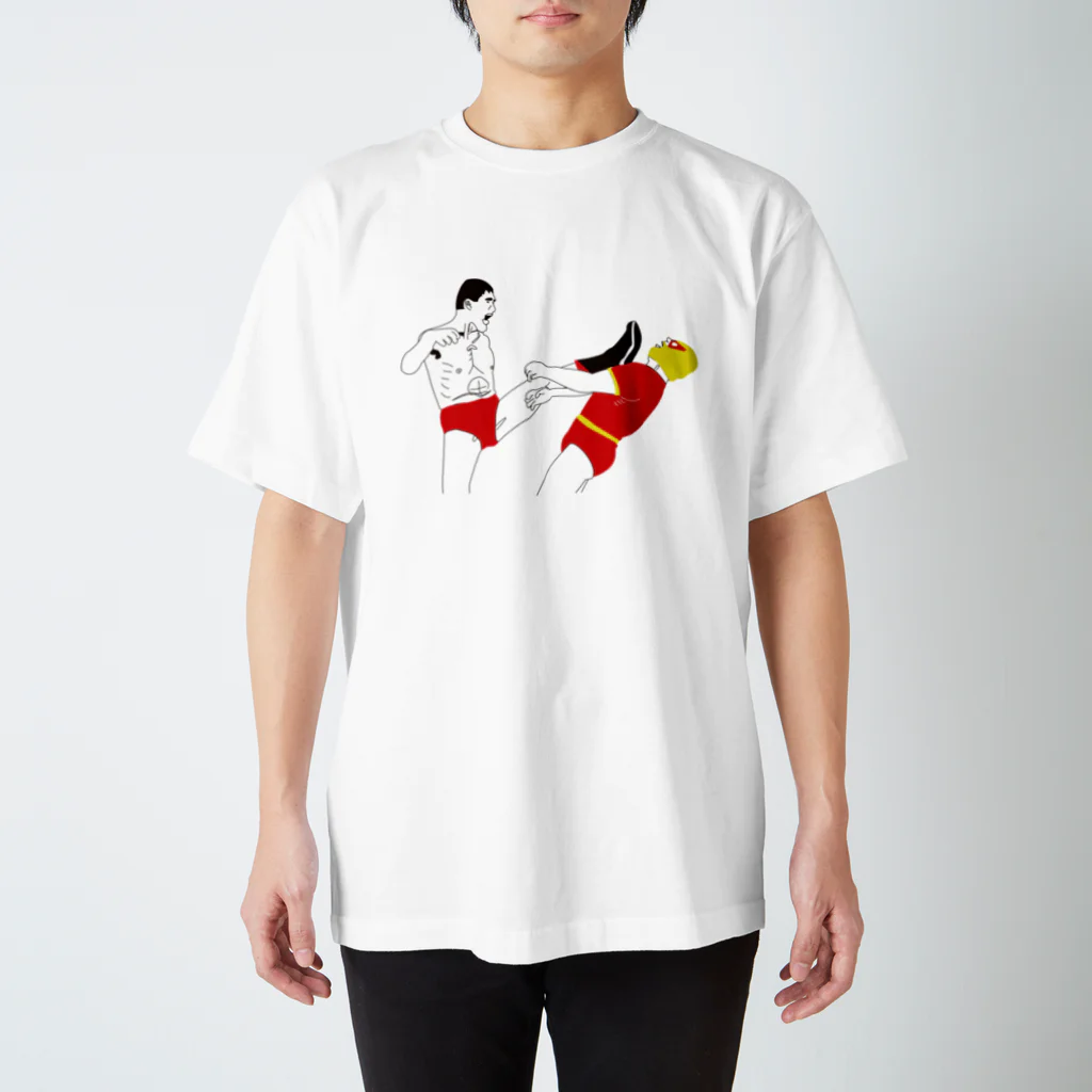 Drecome_Designの16文キック スタンダードTシャツ