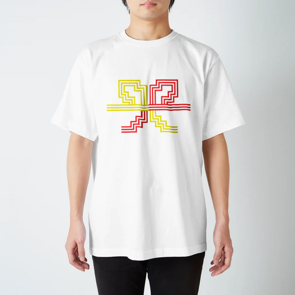 コトブキヒサシ/寿寿のドット水引（3本花結び） スタンダードTシャツ