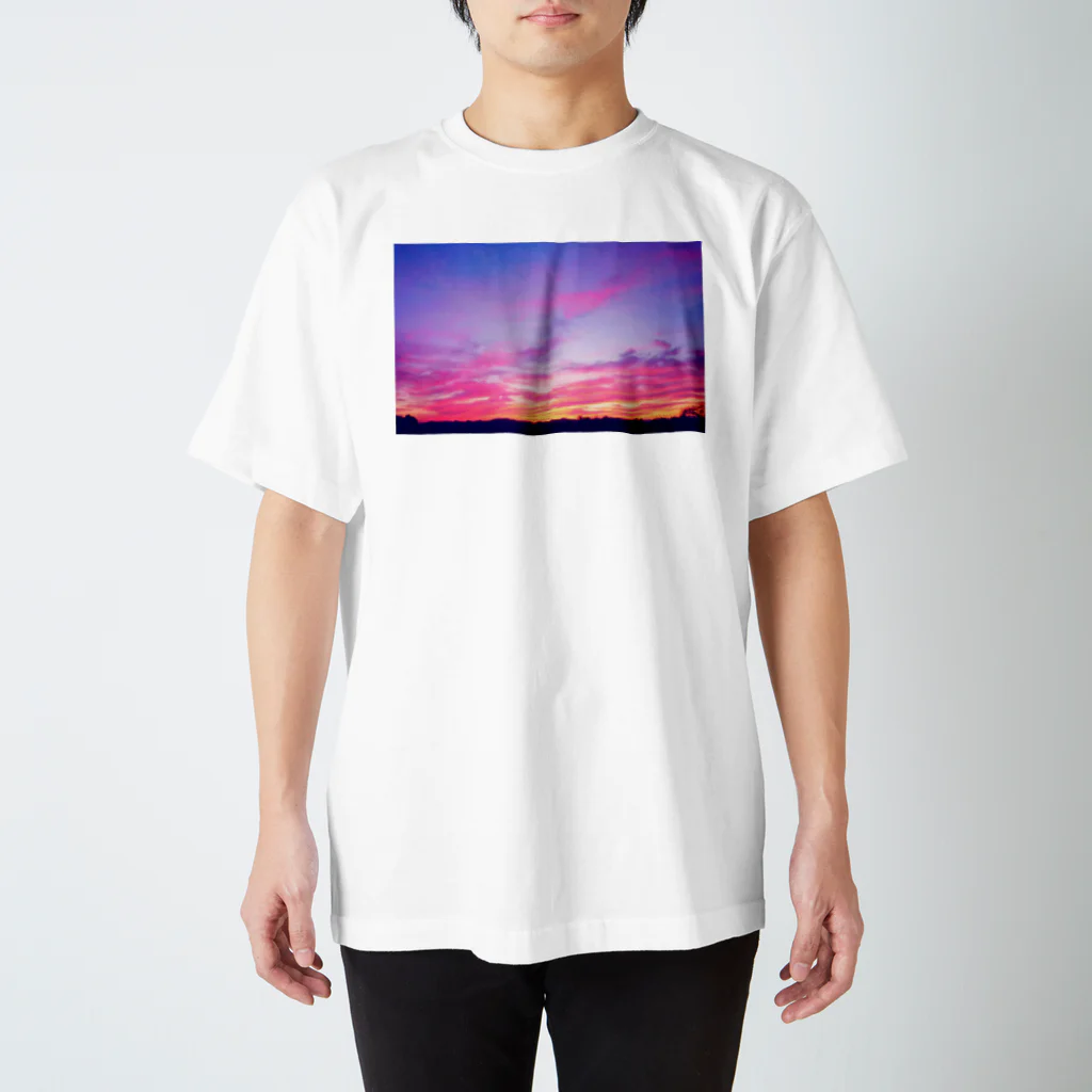 DOLUXCHIC RAYLOのPink Sunset sky スタンダードTシャツ