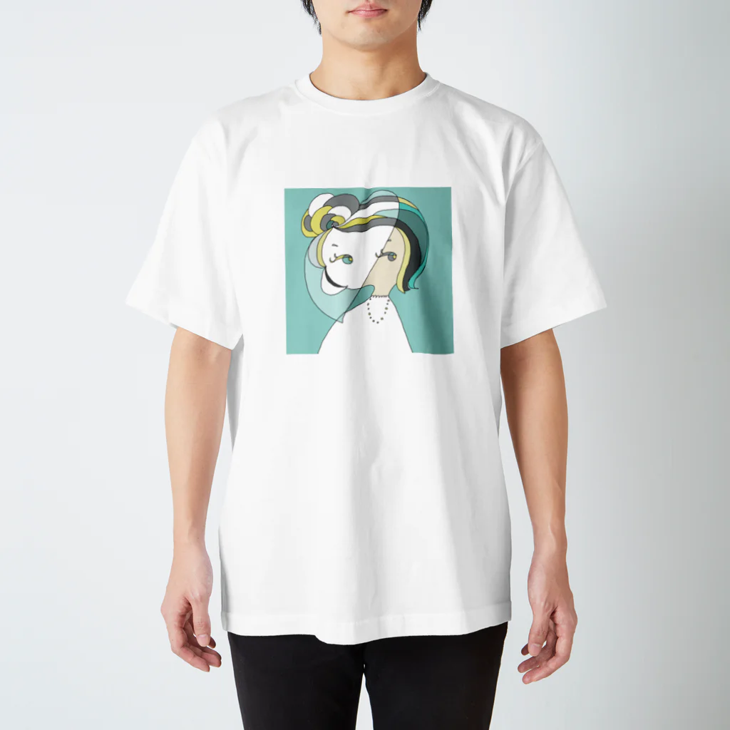 bell_kohinaのDecember Girl-Turquoise Regular Fit T-Shirt