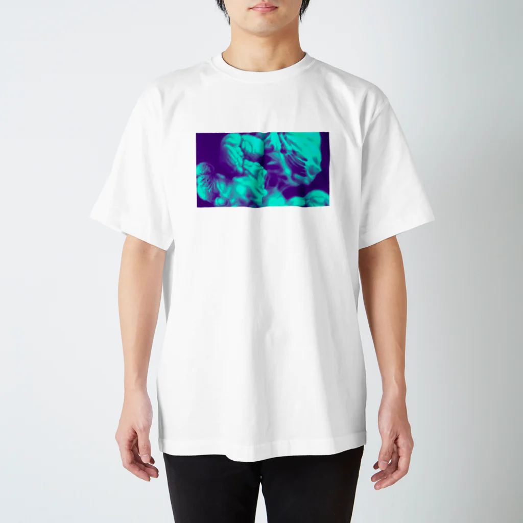 wahgrahfのBlur Collage 1 Blue スタンダードTシャツ